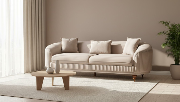 Sofa 3 Sitzer Design Sofas Polster Moderne Sitz Stoff Neu Möbel Couch