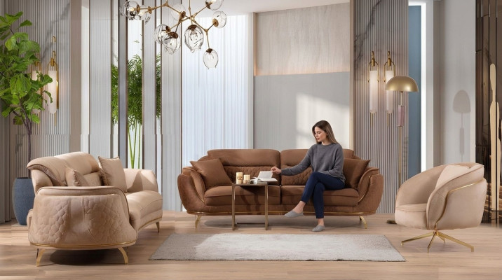 Sofagarnitur 3 2 1 Sitzer Set Design Sofa Polster Couchen Modern Luxus