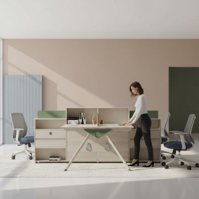 Büro Schreibtisch Moderne Arbeitszimmer Möbel Luxus Einrichtung Tisch