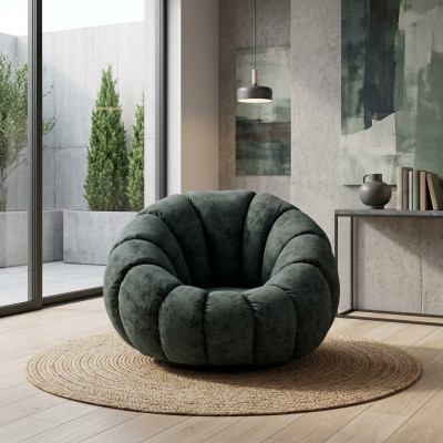 Sessel 1 Sitz Textil Wohn Zimmer Luxus Sessel Design Grau Modern Neu