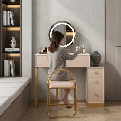 Designer Schmink Tisch Schlafzimmer Konsolen Tisch Spiegel Luxus Neu