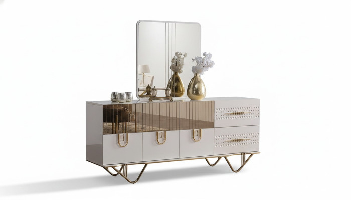 Anrichte Schrank Hochglanz Möbel Holz Luxus Kommode Sideboard