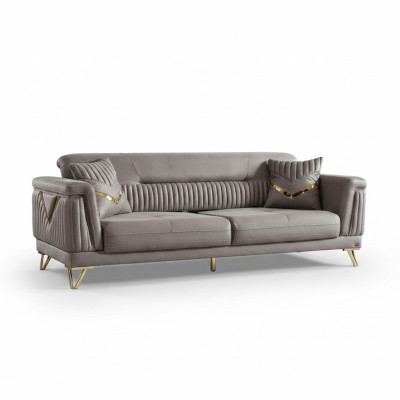 Sofa Couch Polster 3 Sitzer Textil Sofas Couchen Wohnzimmer Luxus Sofa 3er 
