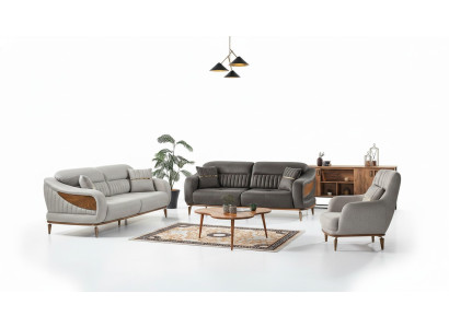 Sofagarnitur 3+3+1 Sitzer Modern Relax Sessel Modern Stil 3tlg Luxus Wohnzimmer Neu