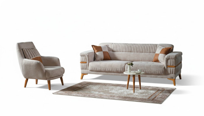 Sofagarnitur 3+1 Sitzer Modern Relax Sessel Modern Stil 2tlg Luxus Wohnzimmer