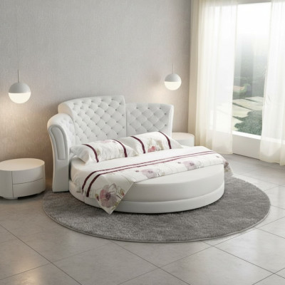 Rund Bett Luxus Chesterfield Betten Schlaf Zimmer Doppelbett 200x200 cm