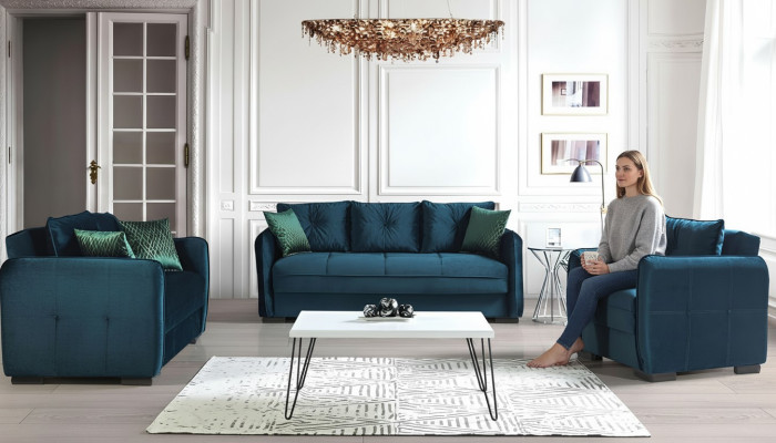 Schlafsofa Garnitur Sitzpolster Sofagarnitur Couch 3+2+1 Sitz Couchen Sofas	