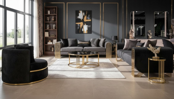 Sofagarnitur 3+3+1 Sitzer Sessel Garnitur Modern Relax Einsitzer Möbel Couchen