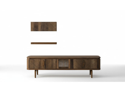 Luxus WohnWand Wohnzimmer Sideboard RTV Regal Wände Schrank Neu Möbel