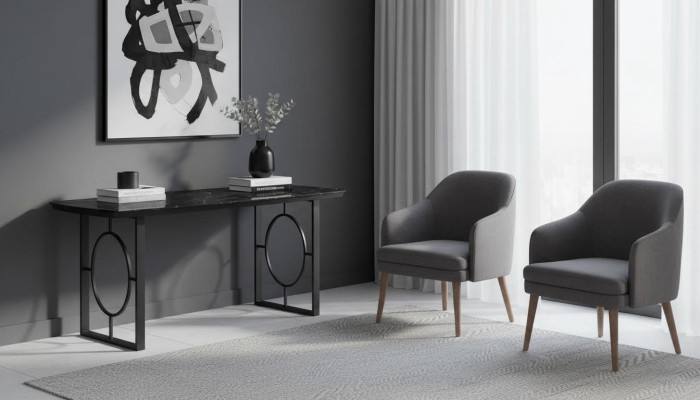 Luxus Tische Esszimmer Metall Esszimmertisch Moderner Möbel Schwarz Edelstahl