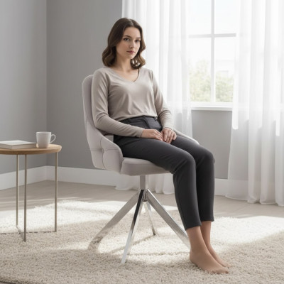Luxus Stuhl Set 6x Stühle Essgruppe Garnitur Esszimmer Lehnstühle Sessel Metall