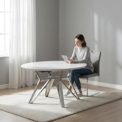 Modern Esstisch Weiß Tisch Esszimmer Wohnzimmer Luxus Design Tische Neu