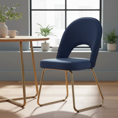 Esszimmer Blau 6x Stühle Holz Luxus Sessel Wohnzimmer Möbel 6tlg. Neu