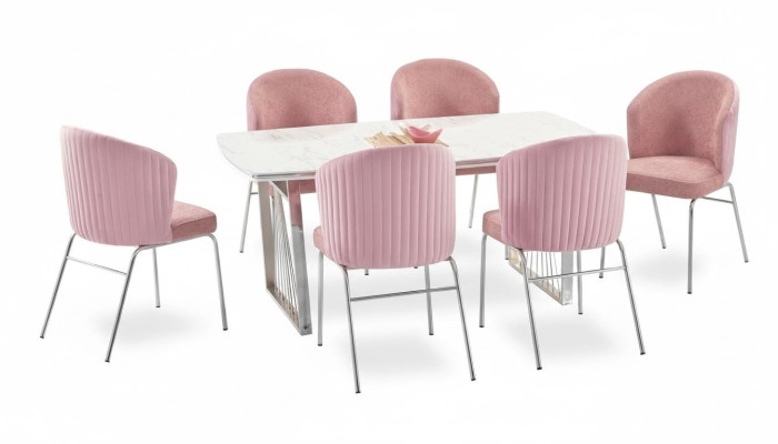 Essgruppe Esstisch 6x Stühle Modernen Tisch Luxus Möbel Esszimmer 7tlg