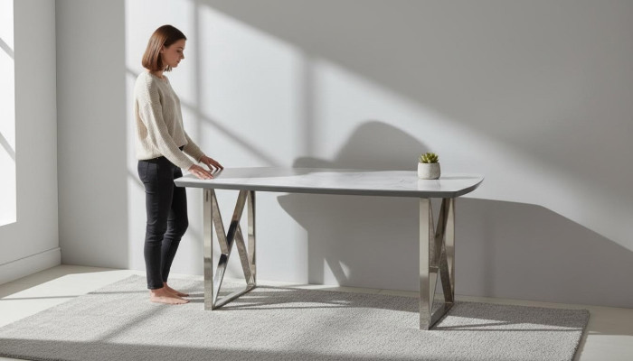 Luxus Tische Esszimmer Tisch Metall Esszimmertisch Moderner Möbel Edelstahl