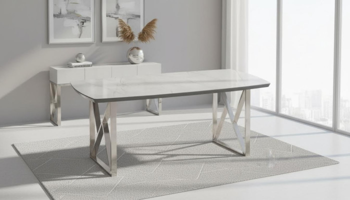 Luxus Tische Esszimmer Tisch Metall Esszimmertisch Moderner Möbel Edelstahl