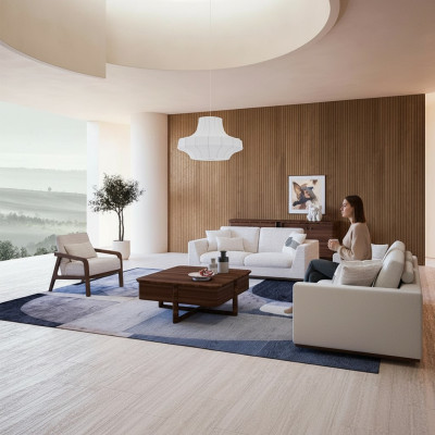 Weiß Möbel Wohnzimmer Sofagarnitur Zweisitzer Sofa Design Einrichtung Sessel