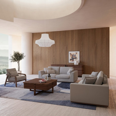 Wohnzimmer Grau Sofagarnitur 2x Sofas Zweisitzer Design Sessel Luxus Einrichtung