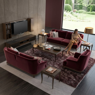 Luxus Neu Sofagarnitur Wohnzimmer Einrichtung Design Stoffsofa Sessel