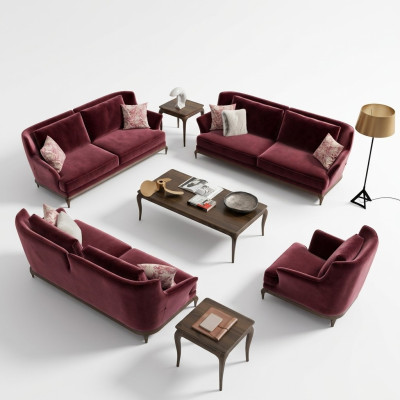 Luxus Neu Sofagarnitur Wohnzimmer Einrichtung Design Stoffsofa Sessel