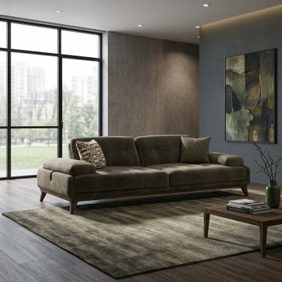Luxus Polstermöbel Sofa Dreisitzer Couch Wohnzimmer Einrichtung Polster Stoff