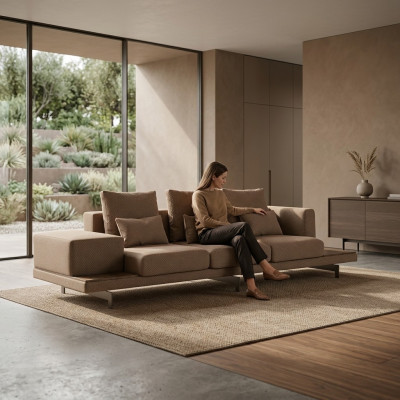 Sofa Couch Dreisitzer Wohnzimmer Polstersofas Design Polstermöbel Textil Neu