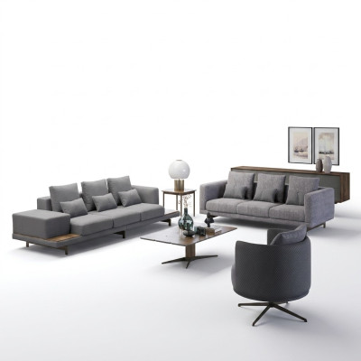 Sofagarnitur Wohnzimmer Modern Garnitur 2x Sofa Dreisitzer Polstermöbel Sessel