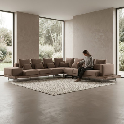 Designer Garnitur Wohnzimmer Ecksofa L-Form Einrichtung Luxus Möbel Neu
