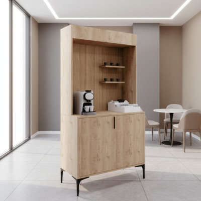 Esszimmer Anrichte Sideboard Braun Farbe Modern Design Kaffeeschrank