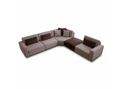 Modernes L-Form Sofa Wohnzimmer Polstercouch Stoffsofa Designer Möbel