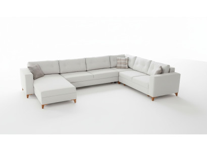 Stilvolles Wohnzimmer U-Form Sofa Designer Ecksofa Luxus Edle Couchen