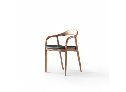 Designer Stuhl Holz Luxus Lehnstuhl Polster Stühle Esszimmer Leder