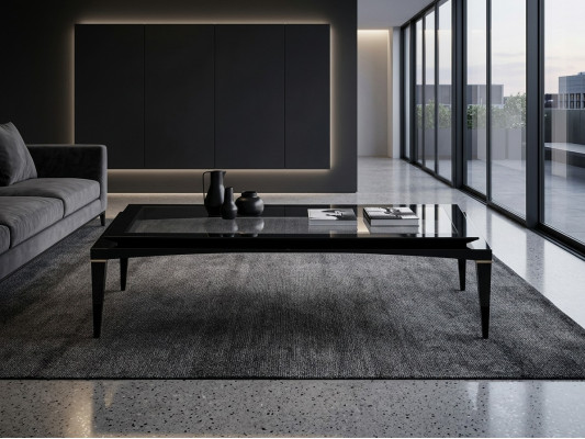 Schwarz Couchtisch Wohnzimmer Luxus Design Möbel Kaffeetisch Tisch Neu