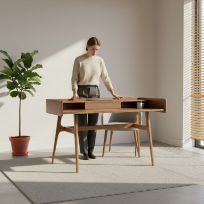 Holz Schlafzimmer Schreibtisch Design Computertisch Luxus Einrichtung