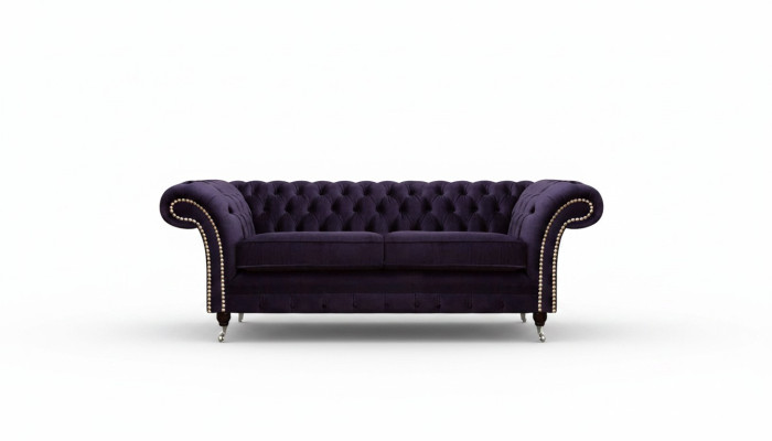 Chesterfield Lila Zweisitzer Sofa Couch Wohnzimmer Neu Textilsofas Neu