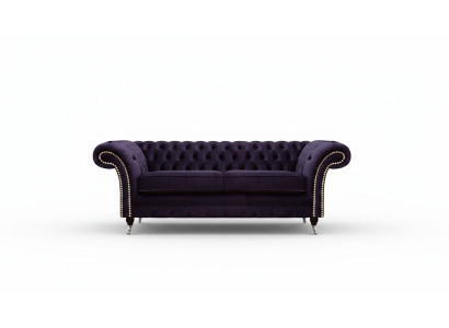 Chesterfield Lila Zweisitzer Sofa Couch Wohnzimmer Neu Textilsofas Neu