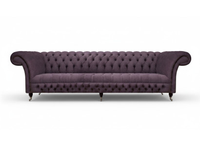 Chesterfield Sofa Dreisitzer Wohnzimmer Sofas Couch Luxus Lila Polstersitz