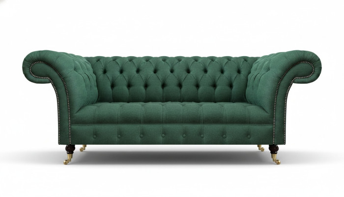 Luxus Dreisitzer Sofa Couch Chesterfield Wohnzimmer Grün Polstersitz Neu