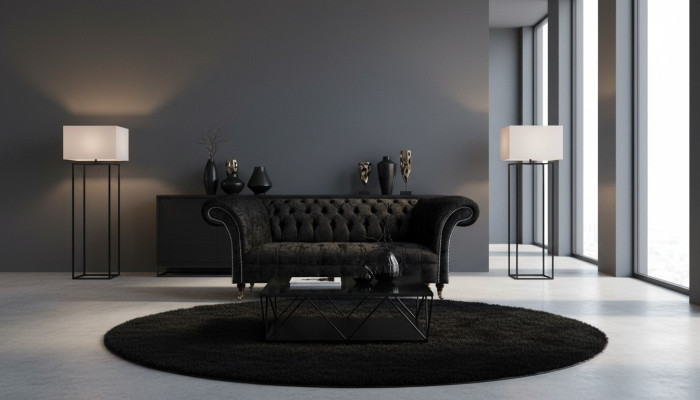 Luxus Dreisitzer Sofa Couch Wohnzimmer Chesterfield Stoff Polstermöbel
