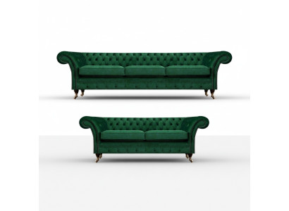 Sofagarnitur 2tlg Sofas Chesterfield Wohnzimmer Couchen 3+2 Polstermöbel