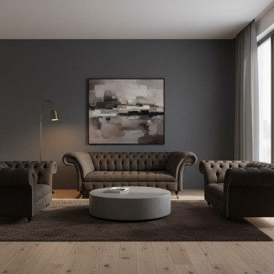 Luxus Komplett Designer Einrichtung Polstermöbel Set 3tlg Sofas Couch