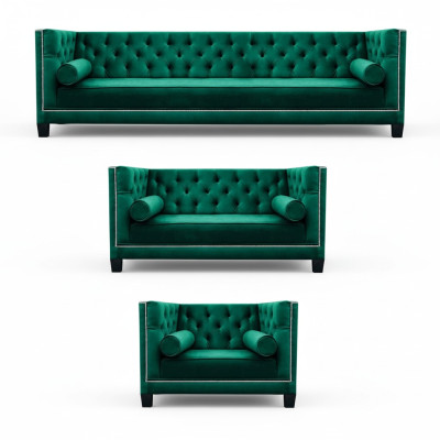 Sofagarnitur Chesterfield Neu Komplett Einrichtung Couchgarnitur Polstermöbel