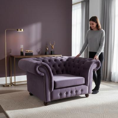 Modern Sessel Neu Design Einrichtung Polstermöbel Sitz Möbel Chesterfield
