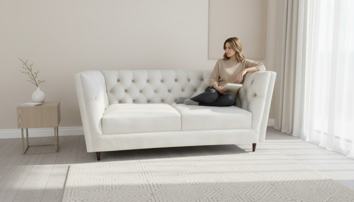 Wohnzimmer Sofa Zweisitzer Couch Leder Sofas Polstermöbel Chesterfield Set