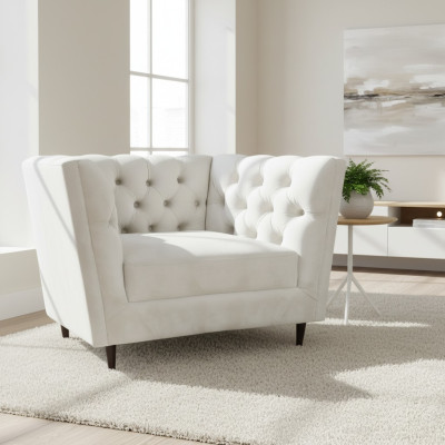 Luxus Sessel Wohnzimmer Polstermöbel Leder Sitz Möbel Chesterfield Neu