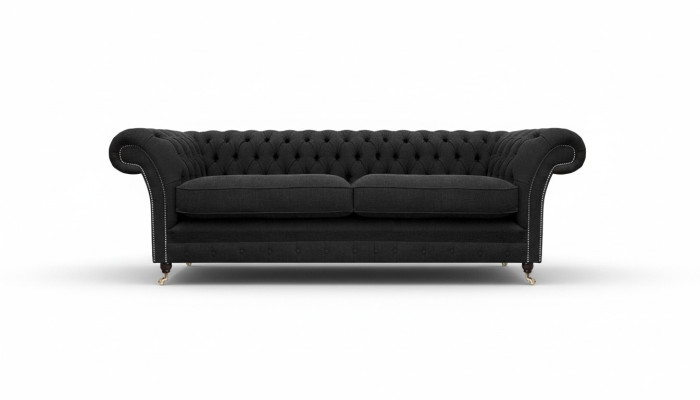 Polstermöbel Schwarz Polstersofa Designer Sofa Zweisitzer Couch Neu Chesterfield