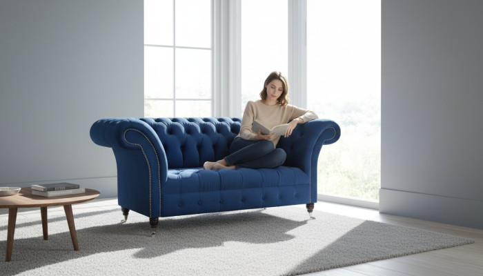 Wohnzimmer Sofa Zweisitzer Couch Designer Polstermöbel Chesterfield
