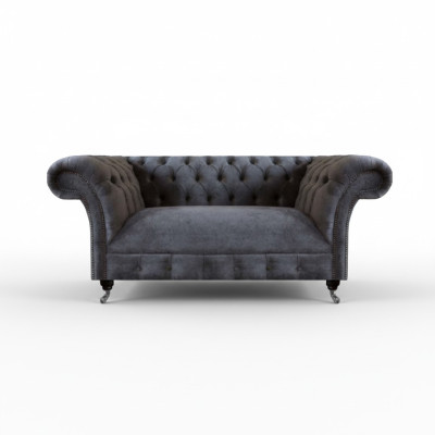 Luxus Sofa Zweisitzer Couch Polstermöbel Wohnzimmer Grau Sofas Chesterfield