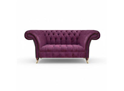 Lila Sofa Zweisitzer Couch Wohnzimmer Einrichtung Polstermöbel Chesterfield