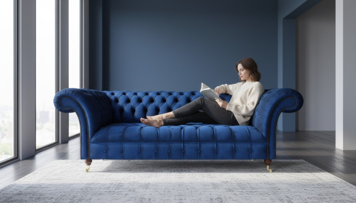 Neu Modern Zweisitzer Sofa Couch Wohnzimmer Chesterfield Polstermöbel